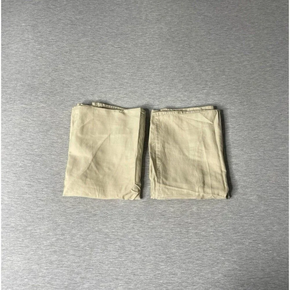 IKEA Nattjasmin Light Beige Queen Size Pillowcase Pillow Covers 2 PCS. Set
